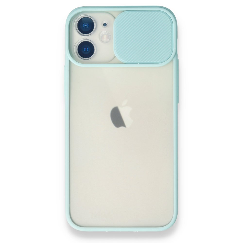 iPhone 11 Kılıf Palm Buzlu Kamera Sürgülü Silikon - Turkuaz iPhone 11 Kılıf Palm Buzlu Kamera Sürgülü Silikon - Turkuaz