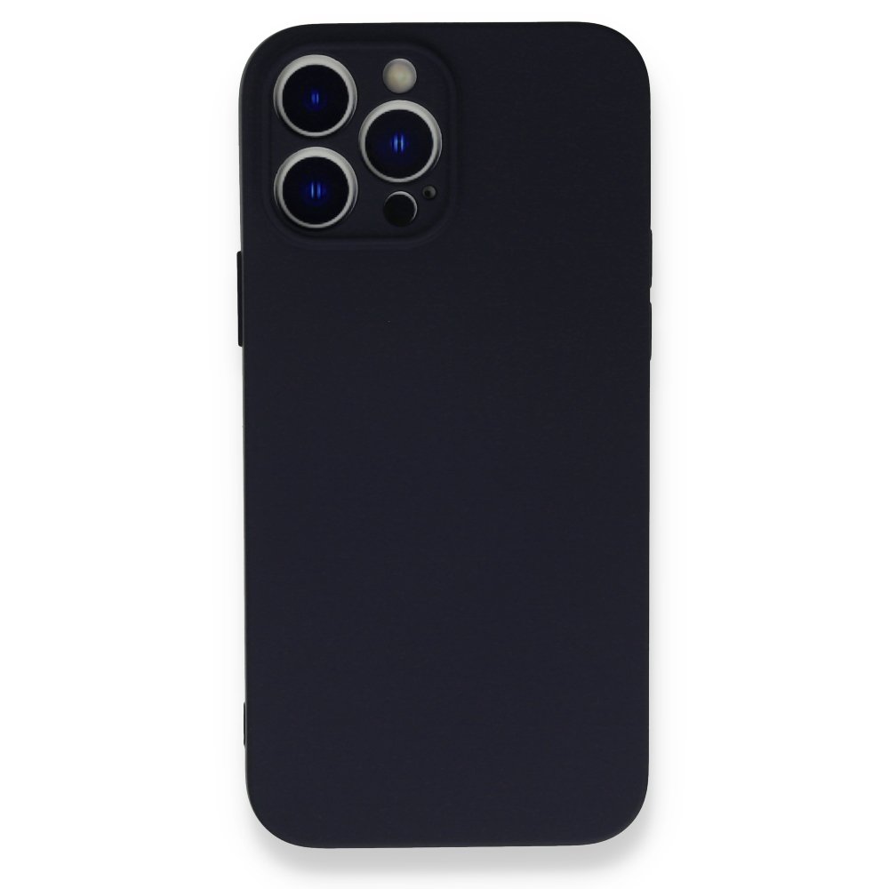  iPhone 13 Pro Kılıf Nano içi Kadife Silikon - Koyu Gri