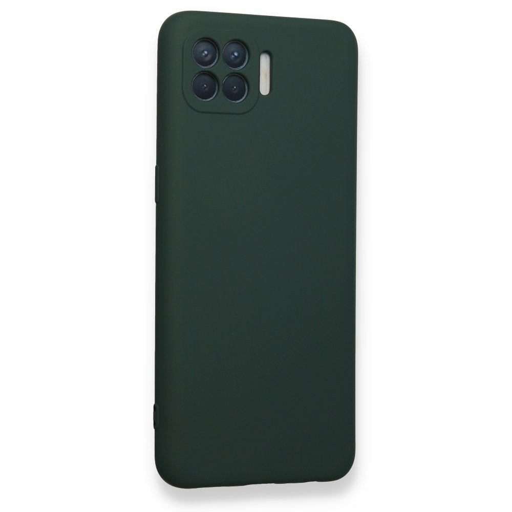  Oppo Reno 4 Lite Kılıf Nano içi Kadife Silikon - Koyu Yeşil