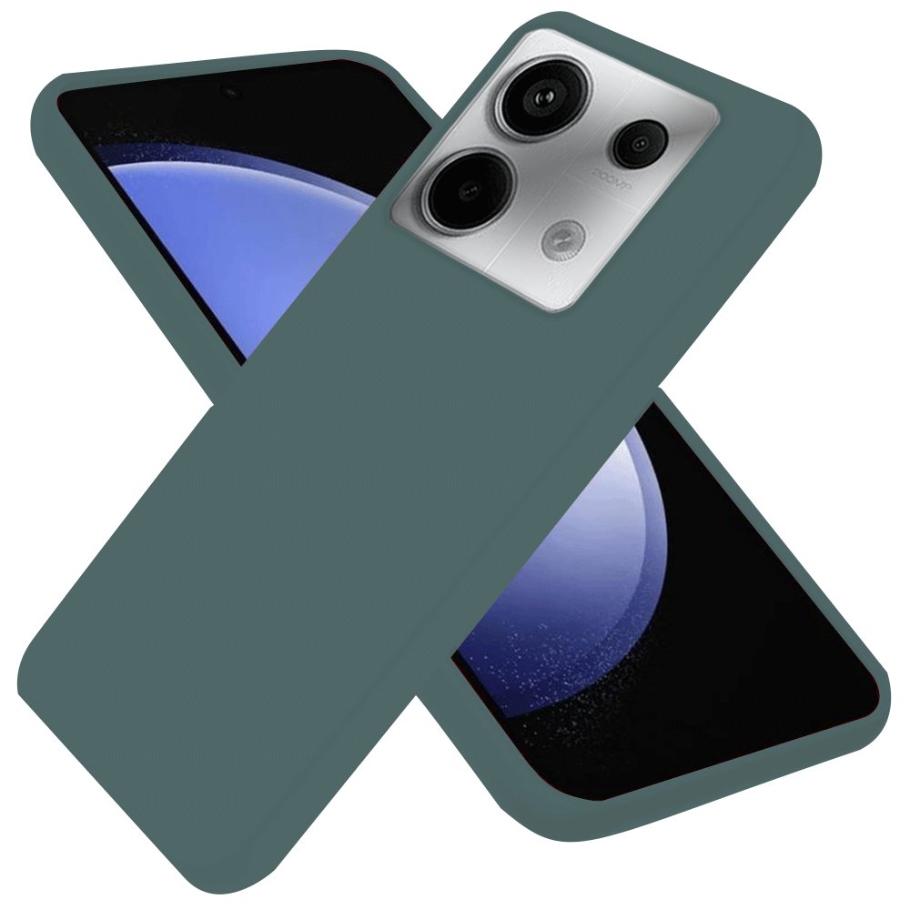  Xiaomi Poco M6 Pro 4G Kılıf First Silikon - Koyu Yeşil