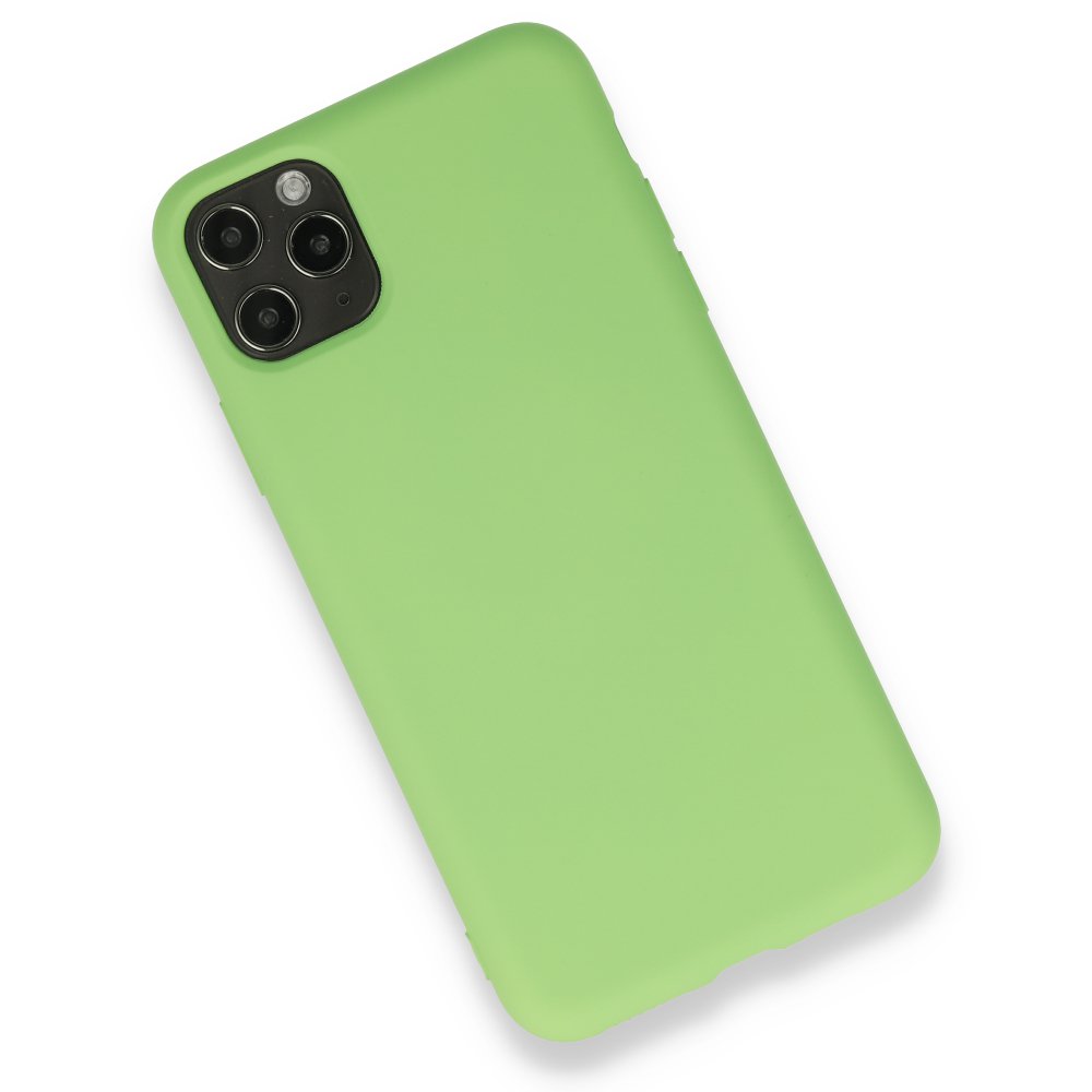 iPhone 11 Pro Max Kılıf Nano içi Kadife Silikon - Yeşil iPhone 11 Pro Max Kılıf Nano içi Kadife Silikon - Yeşil