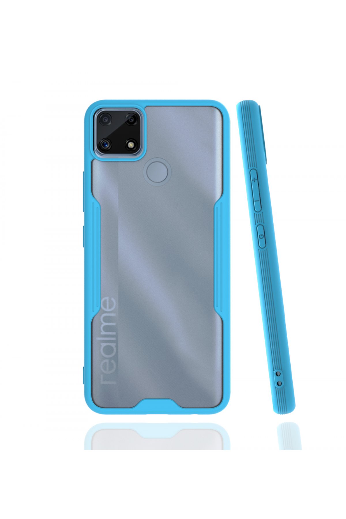  Realme C25s Kılıf Platin Silikon - Mavi