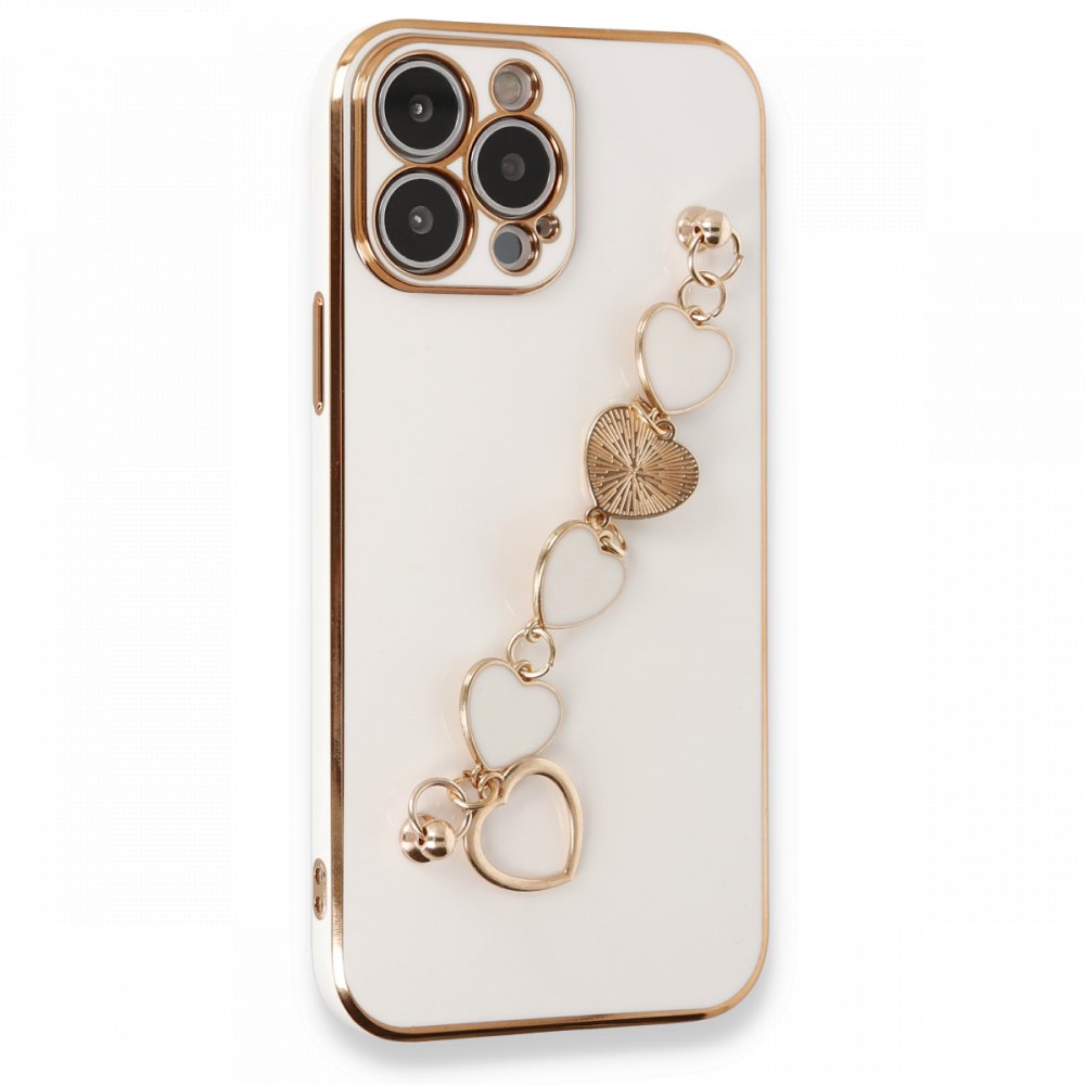  iPhone 13 Pro Kılıf Esila Silikon - Beyaz