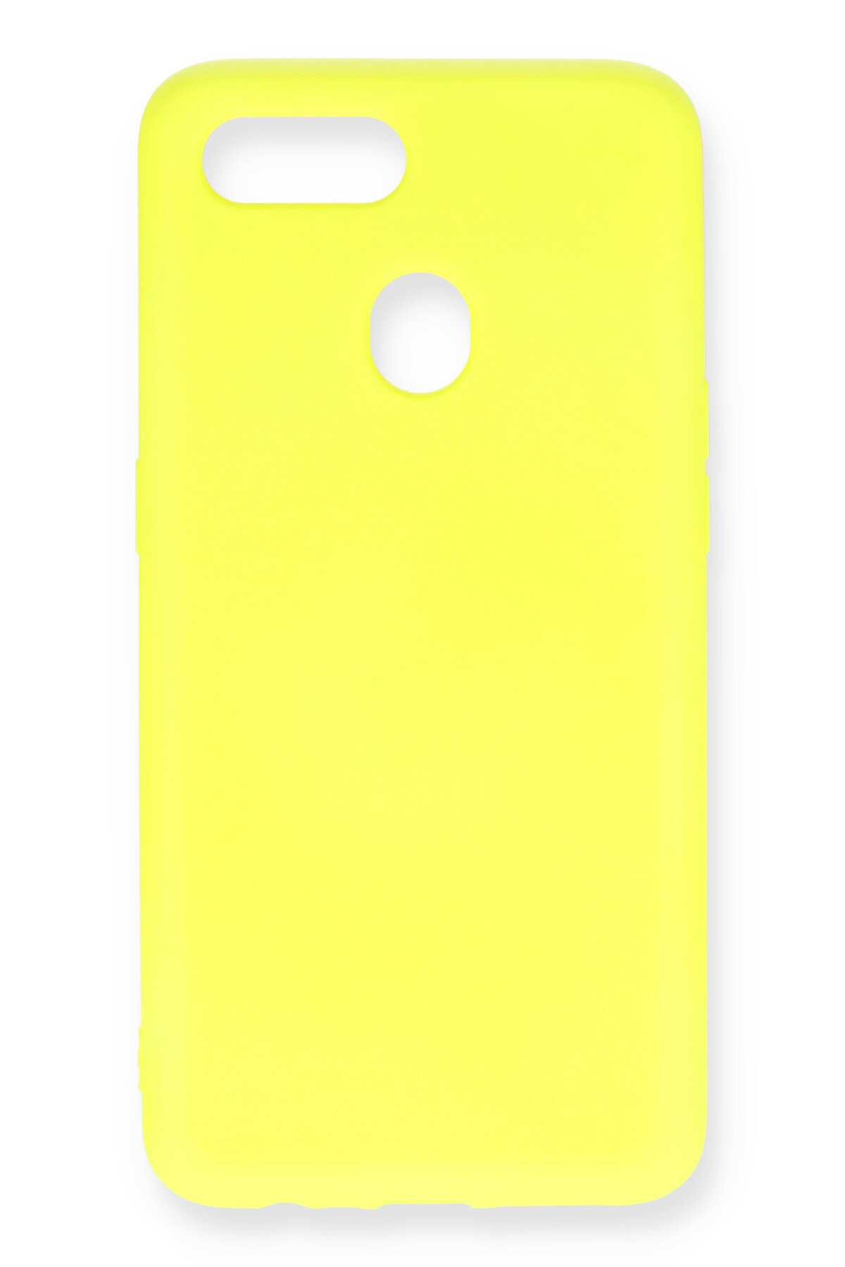  Oppo A12 Kılıf Nano içi Kadife Silikon - Sarı