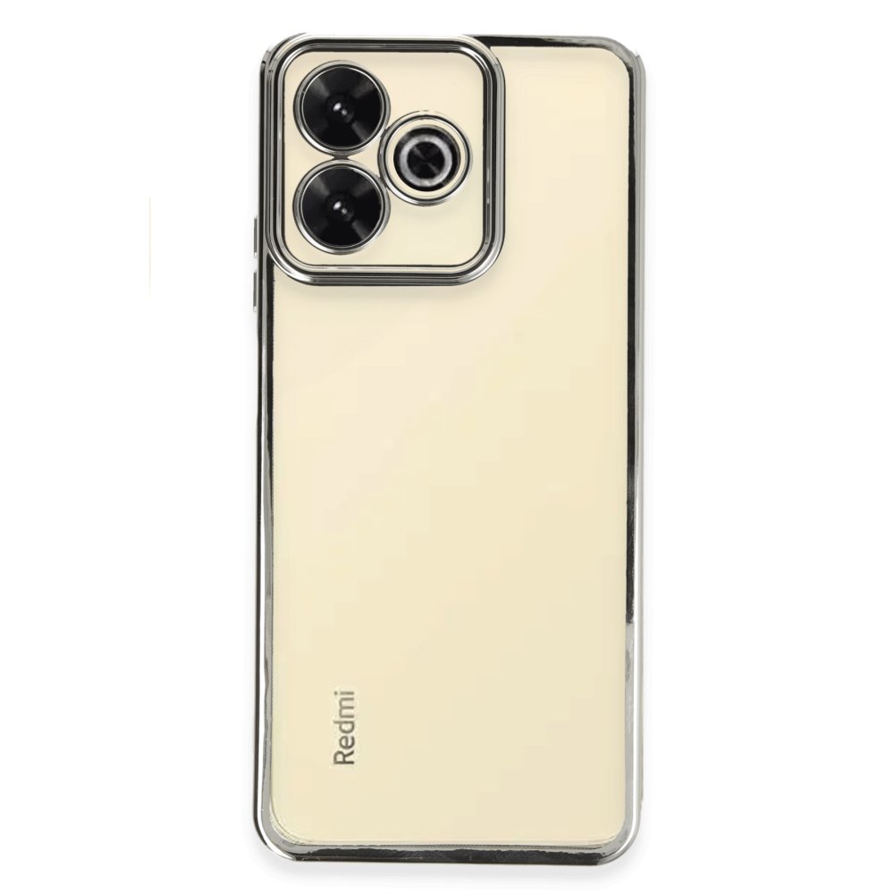 Redmi 13 4G Kılıf Razer Lensli Silikon - Gümüş
