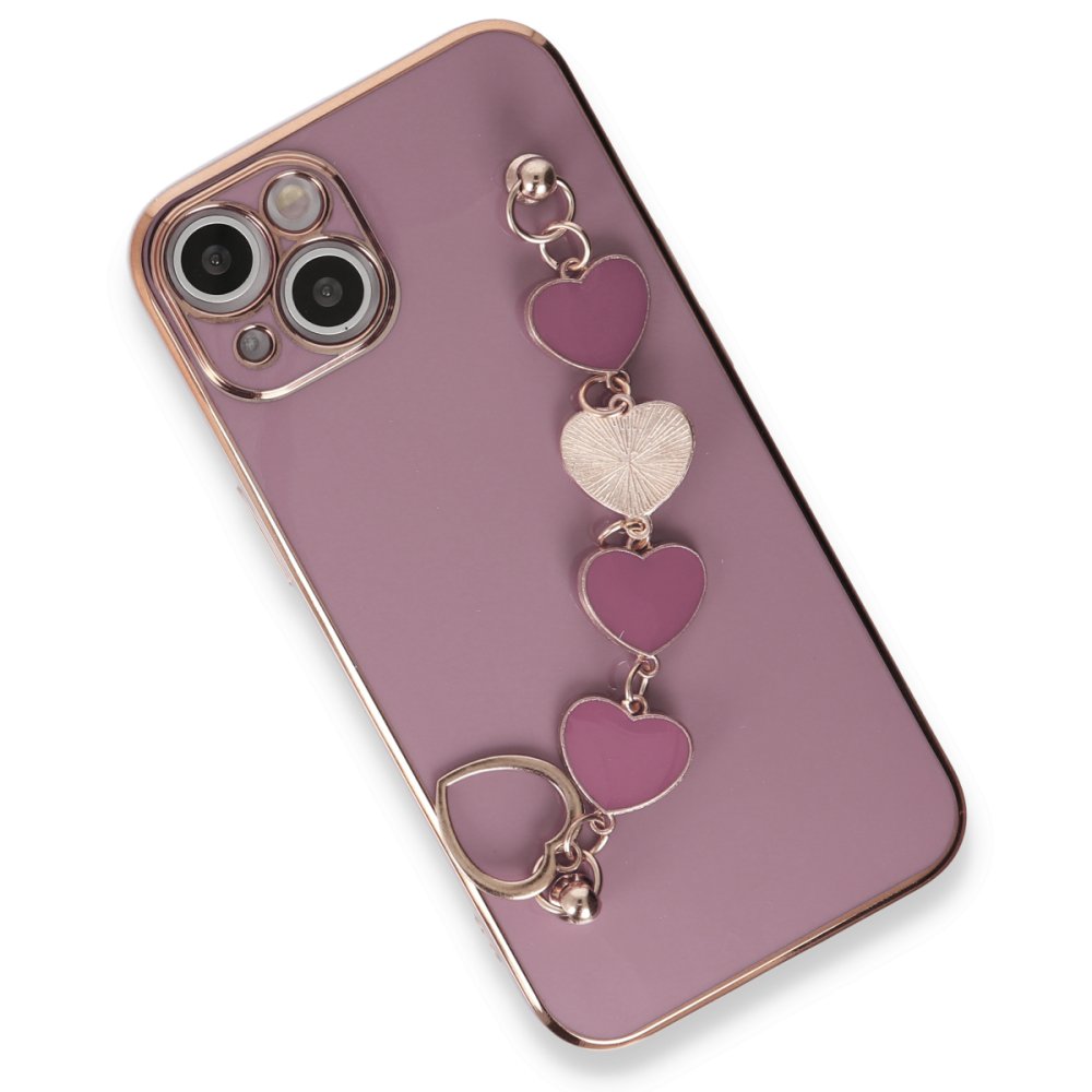  iPhone 14 Plus Kılıf Esila Silikon - Mor