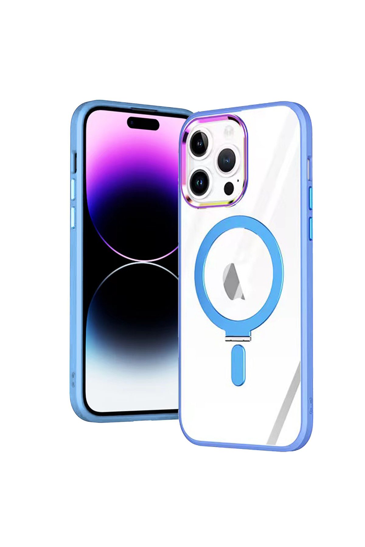 iPhone 14 Pro Kılıf Mudo Magneticsafe Standlı Kapak - Sierra Blue  iPhone 14 Pro Kılıf Mudo Magneticsafe Standlı Kapak - Sierra Blue