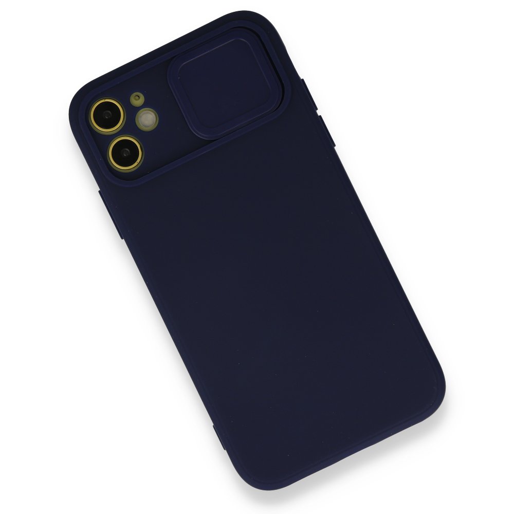  iPhone 12 Mini Kılıf Color Lens Silikon - Lacivert