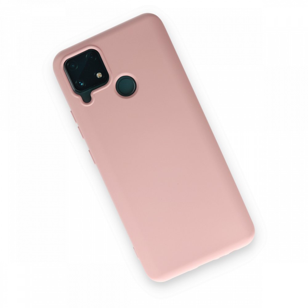 Realme C15 Kılıf Nano içi Kadife Silikon - Pudra  Realme C15 Kılıf Nano içi Kadife Silikon - Pudra