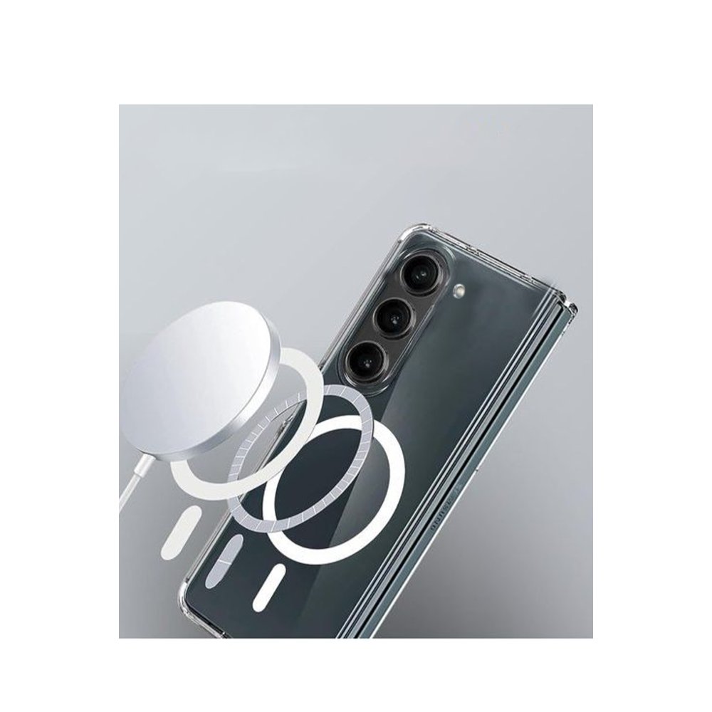  Samsung Galaxy Z Fold 6 Kılıf Magneticsafe Şeffaf Silikon - Şeffaf
