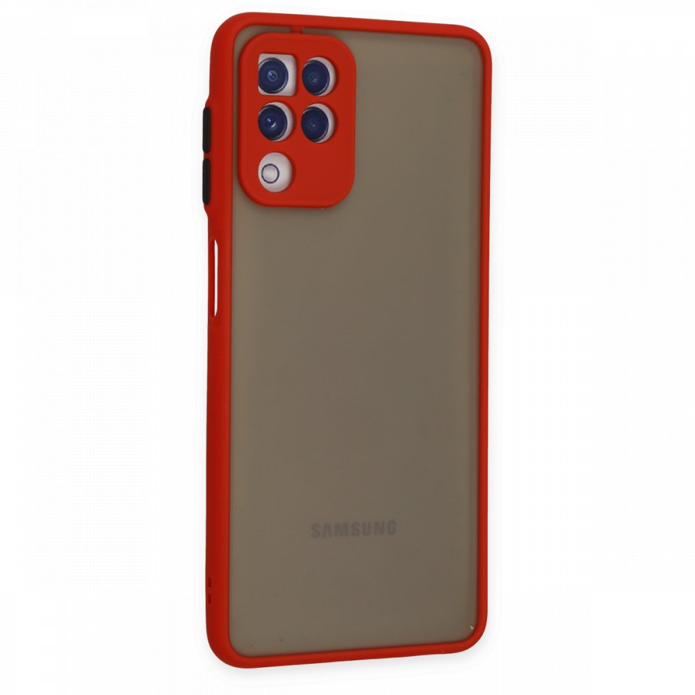  Samsung Galaxy M32 Kılıf Montreal Silikon Kapak - Kırmızı