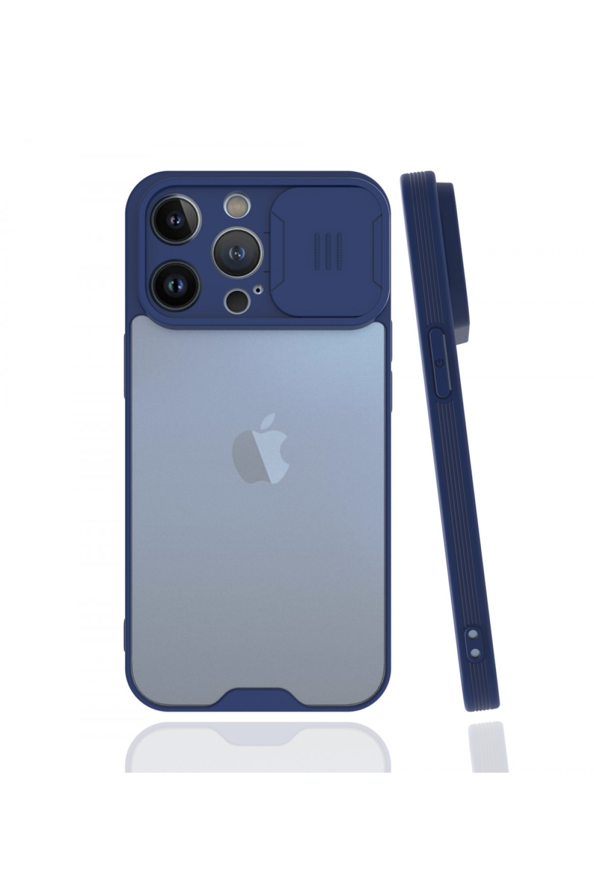 iPhone 13 Pro Max Kılıf Platin Kamera Koruma Silikon - Lacivert iPhone 13 Pro Max Kılıf Platin Kamera Koruma Silikon - Lacivert