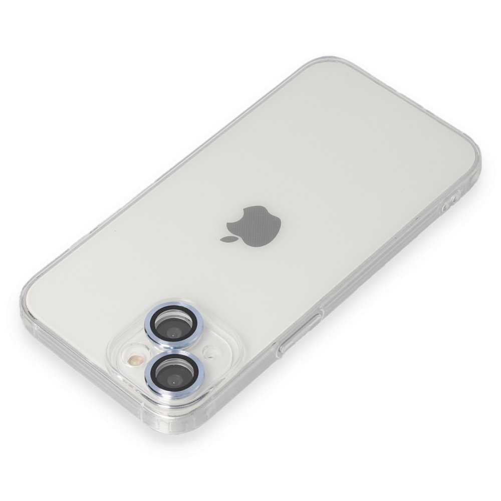  iPhone 14 Kılıf Luko Lens Silikon - Sierra Blue