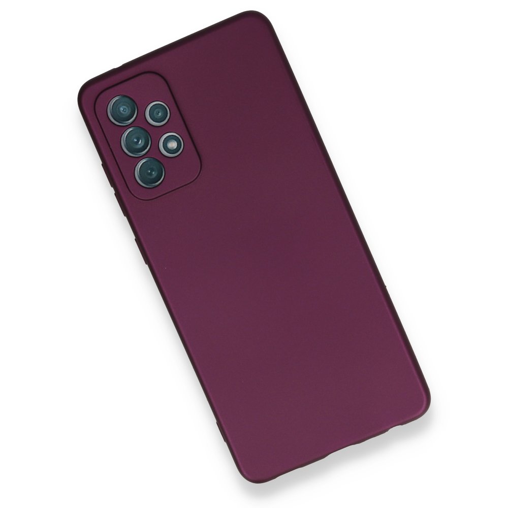 Samsung Galaxy A72 Kılıf First Silikon - Mürdüm
