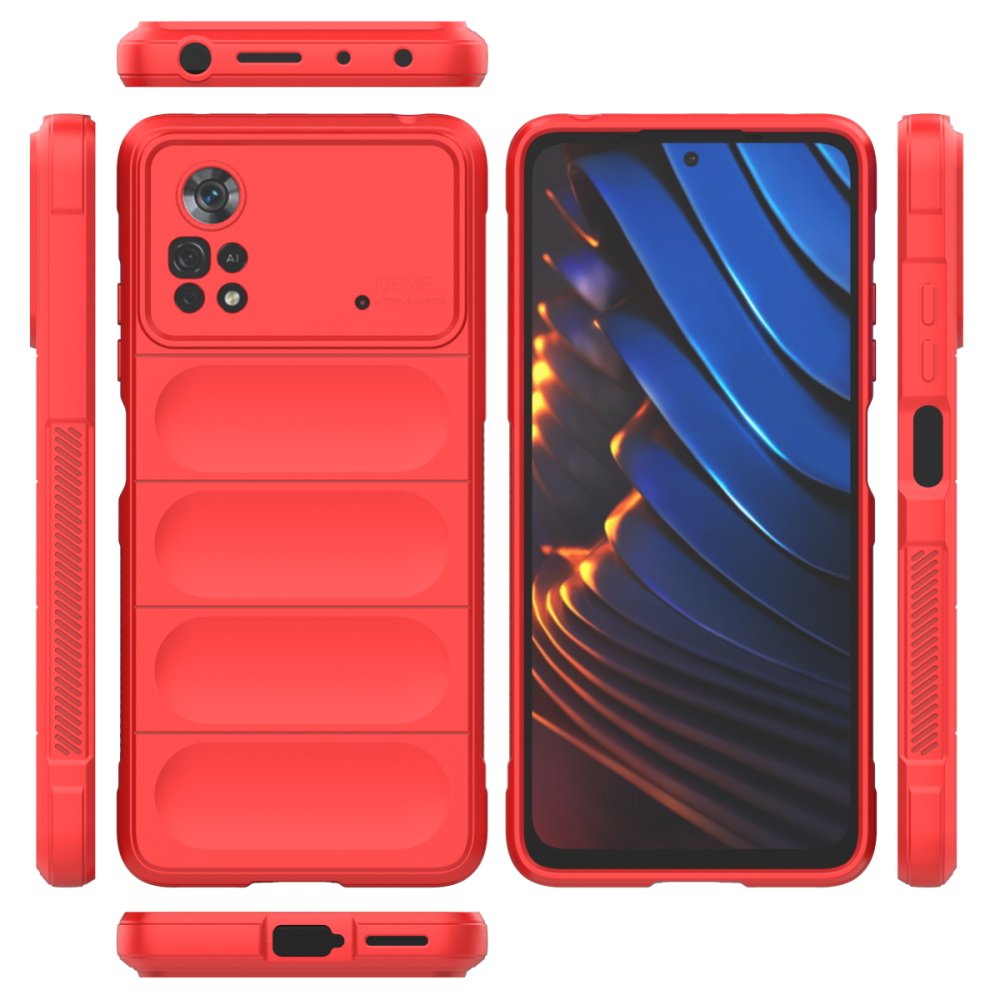  Xiaomi Poco X4 Pro 5G Kılıf Optimum Silikon - Kırmızı