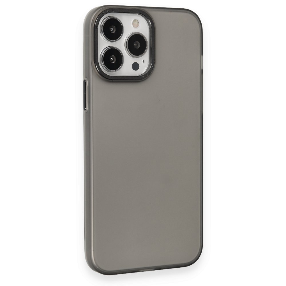  iPhone 15 Pro Max Kılıf Modos Metal Kapak - Siyah