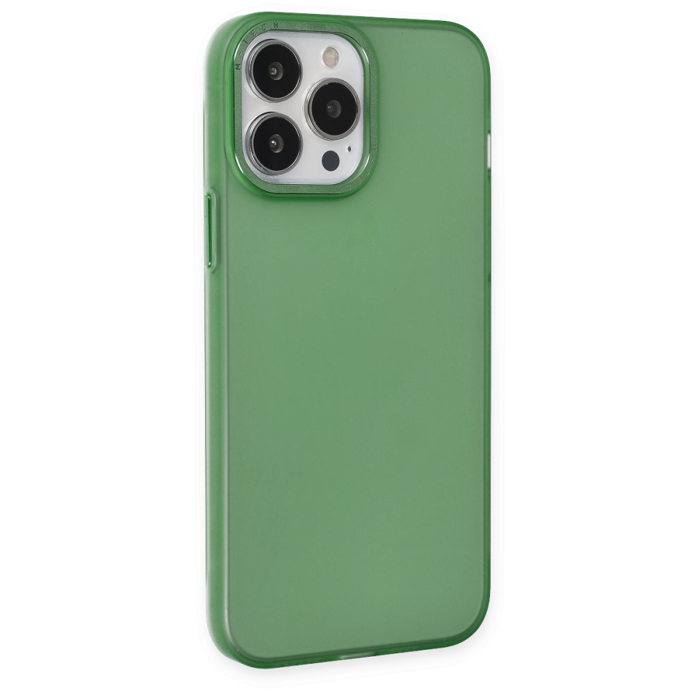  iPhone 13 Pro Kılıf Modos Metal Kapak - Koyu Yeşil