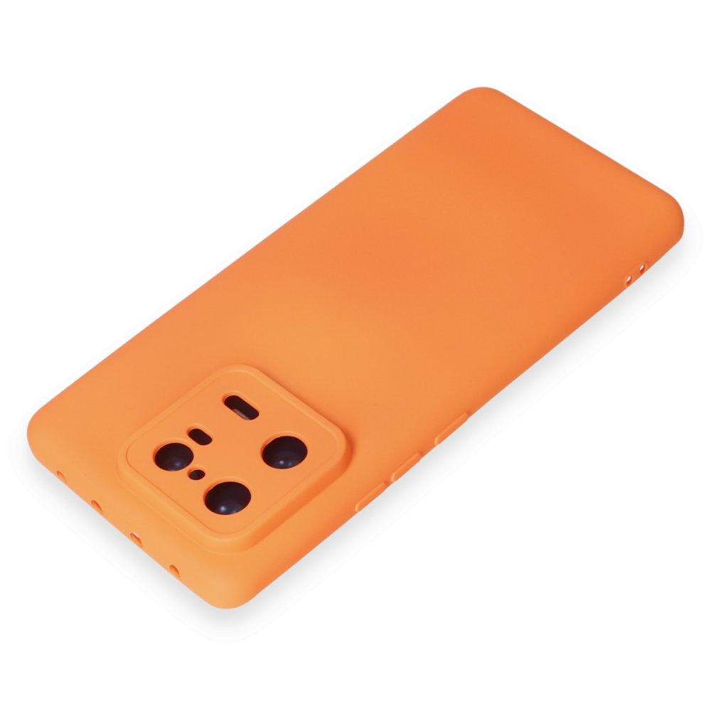 Xiaomi Mi 13 Pro Kılıf Nano içi Kadife Silikon - Turuncu Xiaomi Mi 13 Pro Kılıf Nano içi Kadife Silikon - Turuncu