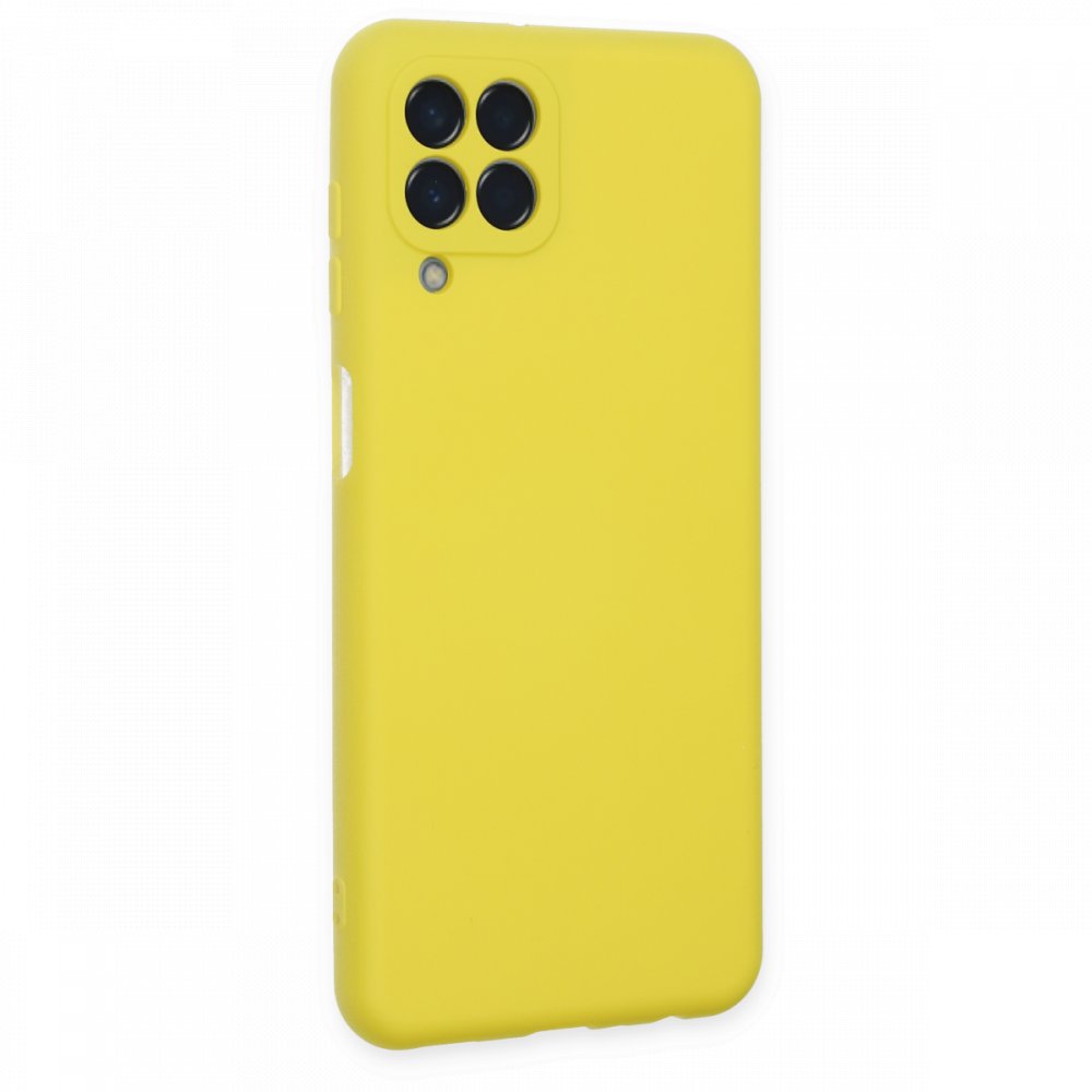  Samsung Galaxy M33 Kılıf Nano içi Kadife Silikon - Sarı