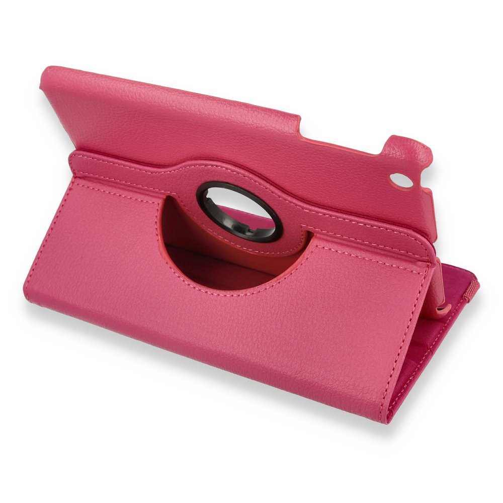 iPad Mini 1 Kılıf 360 Tablet Deri Kılıf - Pembe iPad Mini 1 Kılıf 360 Tablet Deri Kılıf - Pembe