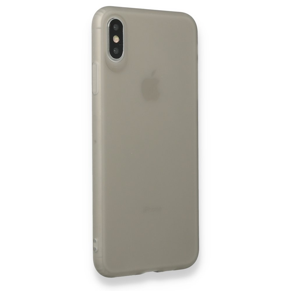 iPhone XS Max Kılıf Hopi Silikon - Füme iPhone XS Max Kılıf Hopi Silikon - Füme