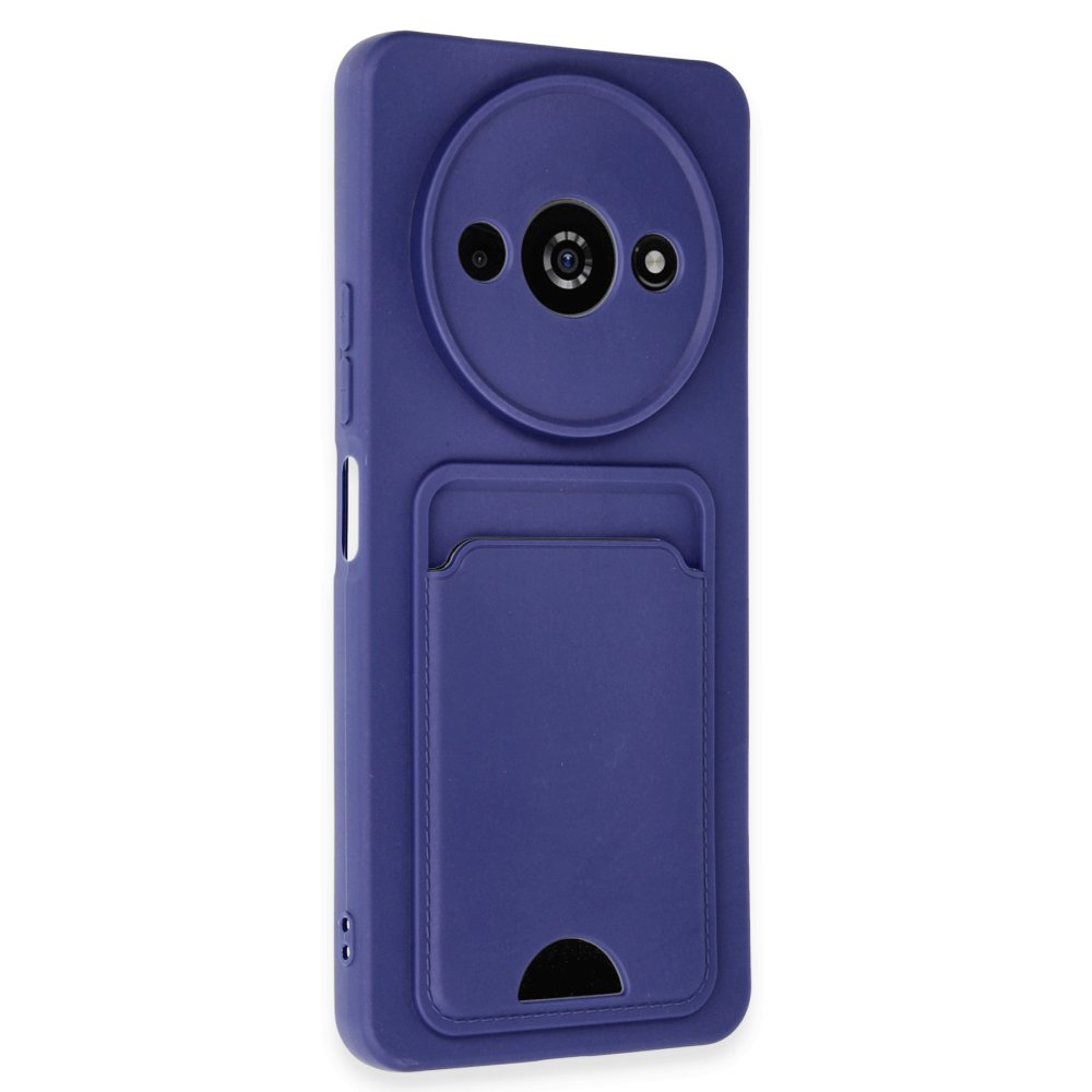  Xiaomi Poco C61 Kılıf Kelvin Kartvizitli Silikon - Lacivert