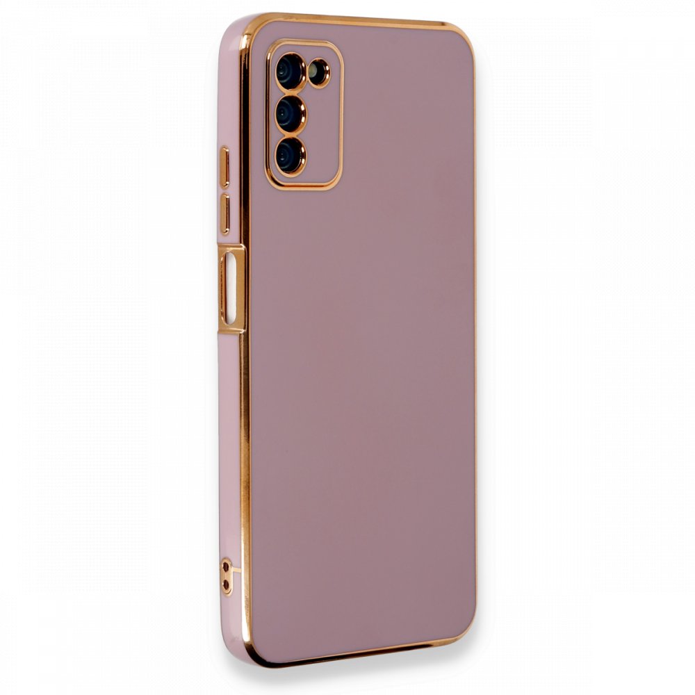  Samsung Galaxy A03S Kılıf Volet Silikon - Mor