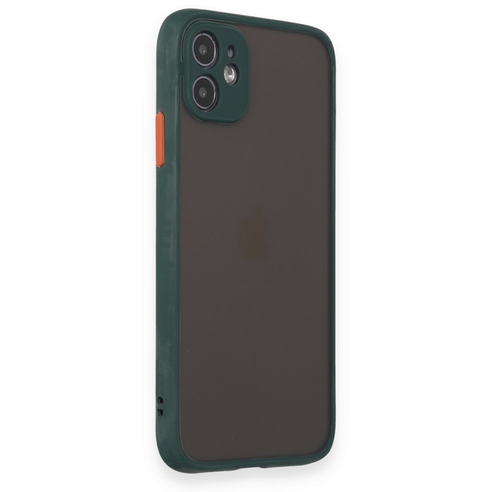  iPhone 11 Kılıf Montreal Silikon Kapak - Yeşil