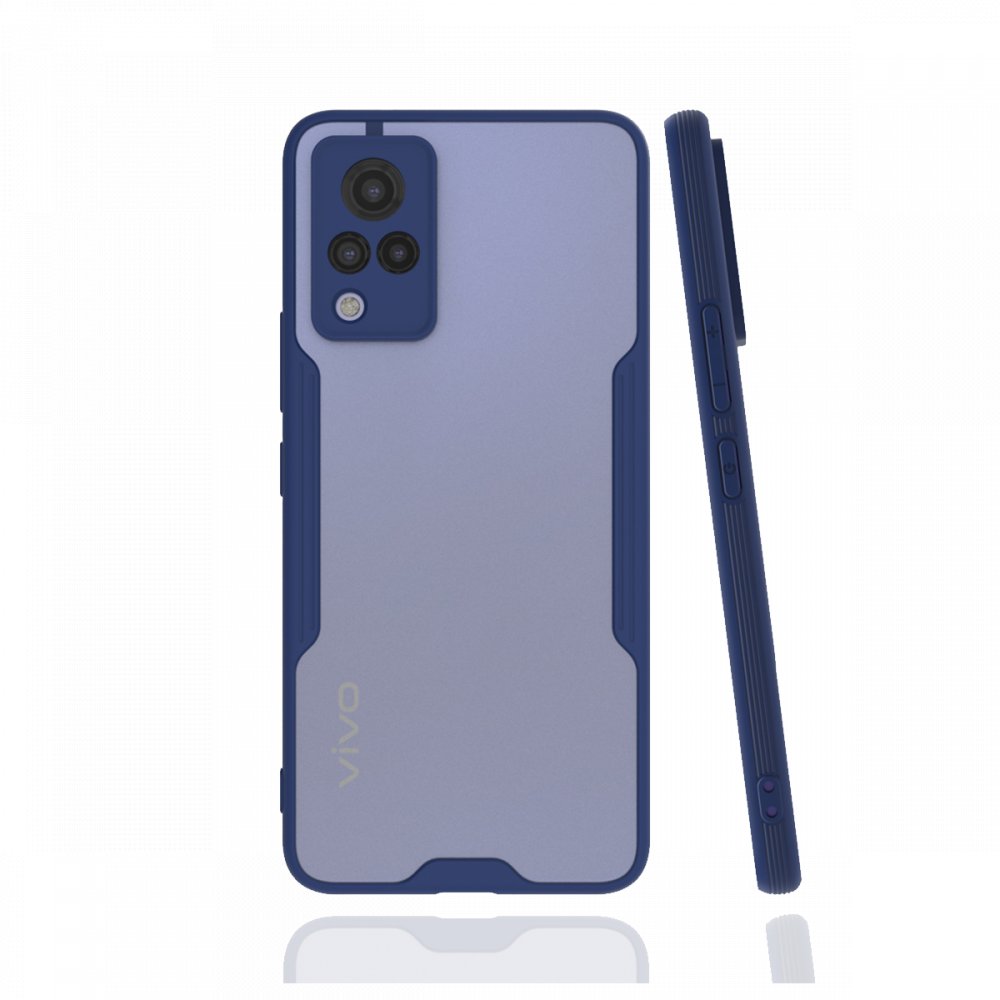  Vivo V21 Kılıf Platin Silikon - Lacivert