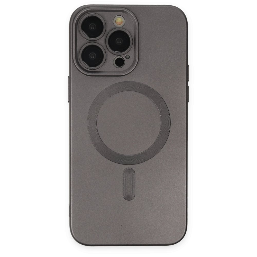  iPhone 13 Pro Kılıf Moshi Lens Magneticsafe Silikon - Füme