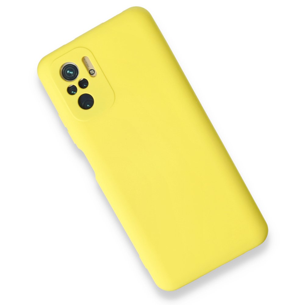 Redmi Note 10S Kılıf Nano içi Kadife Silikon - Sarı