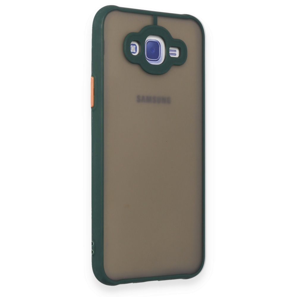  Samsung Galaxy J7 Kılıf Montreal Silikon Kapak - Yeşil