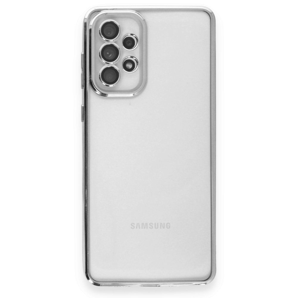  Samsung Galaxy A73 5G Kılıf Razer Lensli Silikon - Gümüş