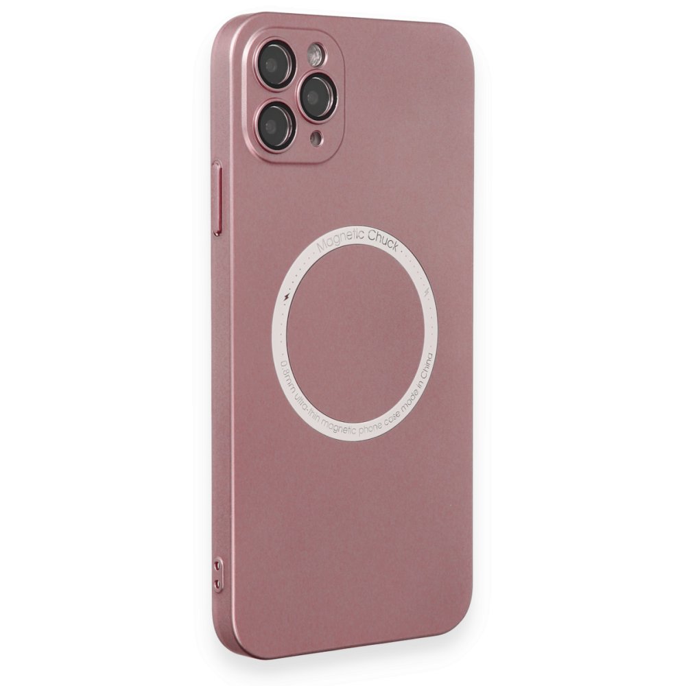  iPhone 11 Pro Max Kılıf Jack Magneticsafe Lens Silikon - Rose Gold
