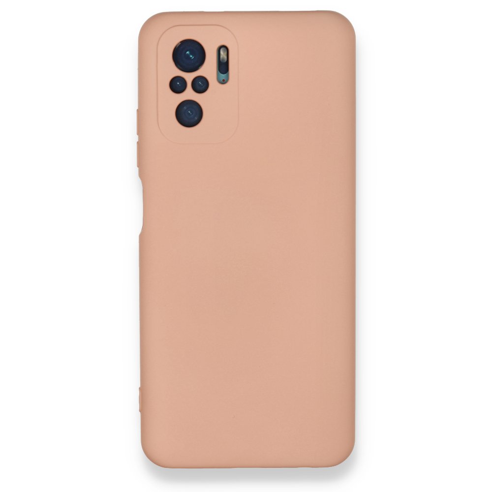 Redmi Note 10S Kılıf Nano içi Kadife Silikon - Pudra