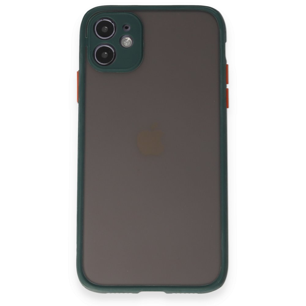  iPhone 11 Kılıf Montreal Silikon Kapak - Yeşil