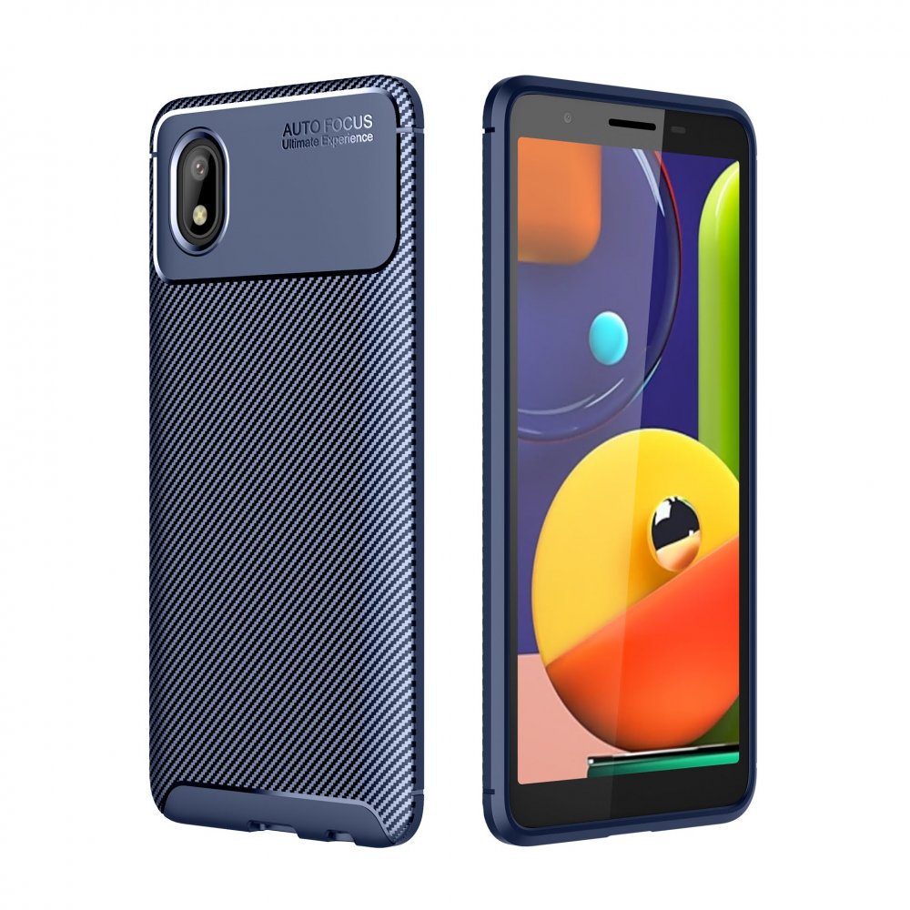  Samsung Galaxy A01 Core Kılıf Auto Focus Karbon Kapak - Lacivert