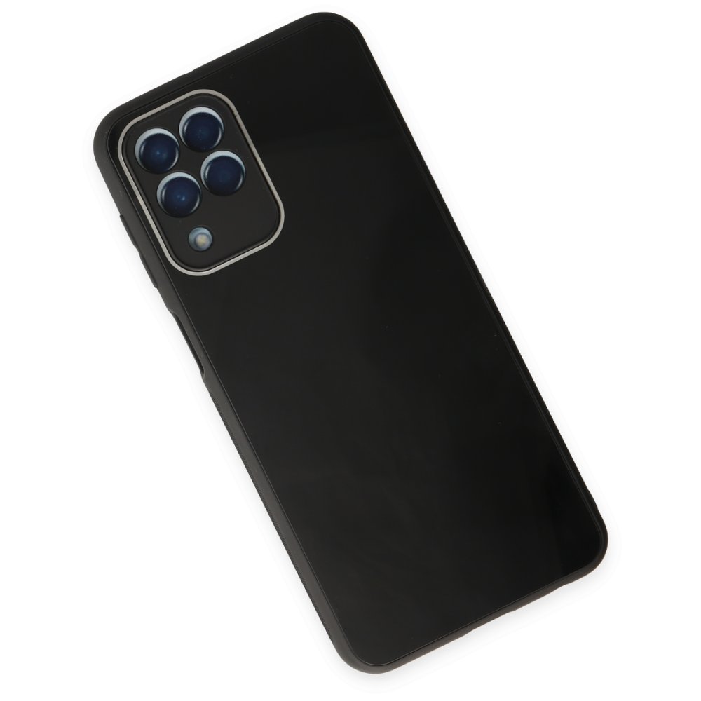  Samsung Galaxy M33 Kılıf Glass Kapak - Siyah