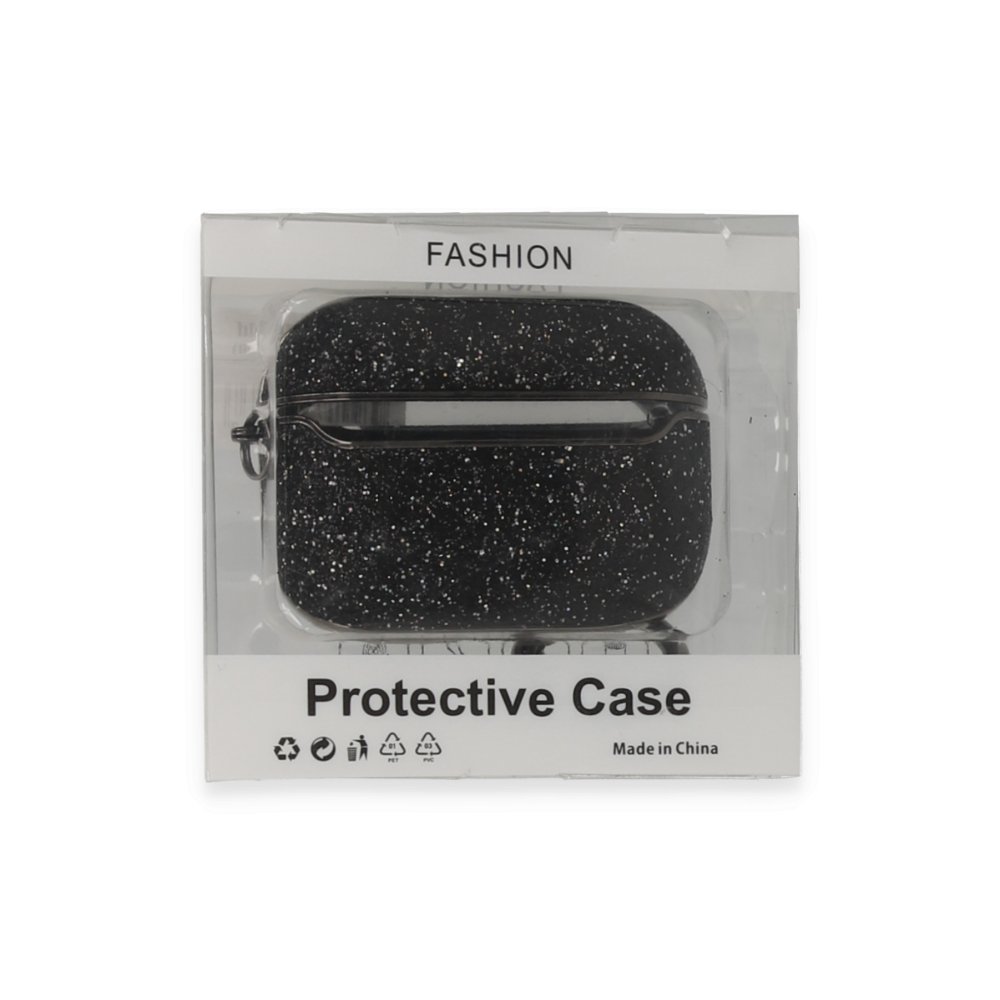 Airpods Pro (1.nesil) Spell Simli Kılıf - Siyah Airpods Pro (1.nesil) Spell Simli Kılıf - Siyah