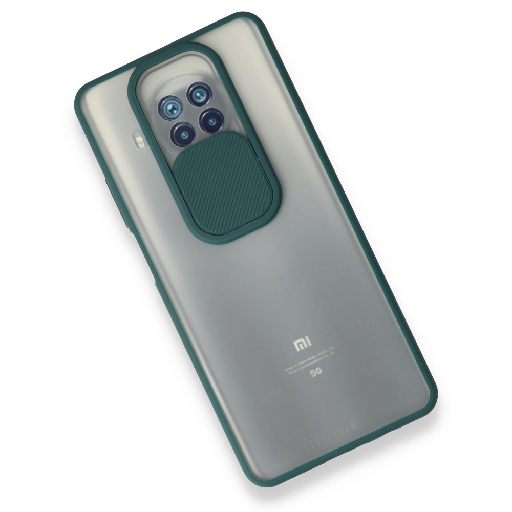 Xiaomi Mi 10T Lite Kılıf Palm Buzlu Kamera Sürgülü Silikon - Yeşil  Xiaomi Mi 10T Lite Kılıf Palm Buzlu Kamera Sürgülü Silikon - Yeşil