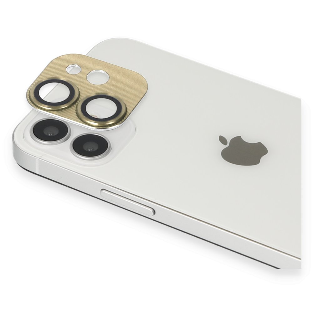  iPhone 12 Mini Pers Alüminyum Kamera Lens - Gold