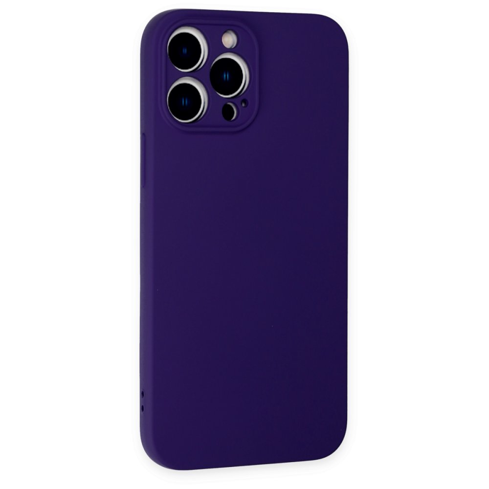 iPhone 13 Pro Kılıf Nano içi Kadife Silikon - Mor iPhone 13 Pro Kılıf Nano içi Kadife Silikon - Mor