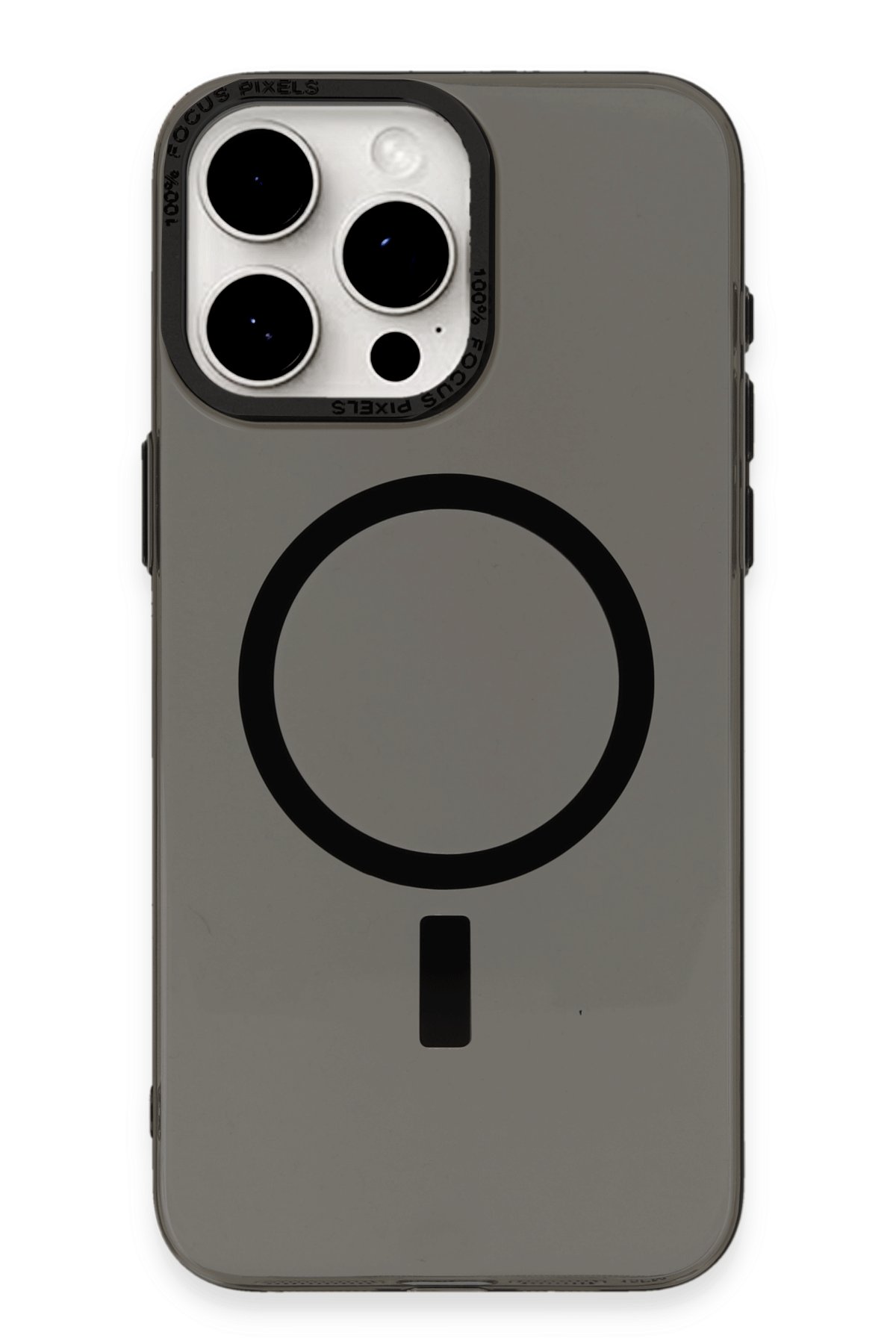  iPhone 15 Pro Kılıf Anka PC Magneticsafe Sert Metal Kapak - Siyah