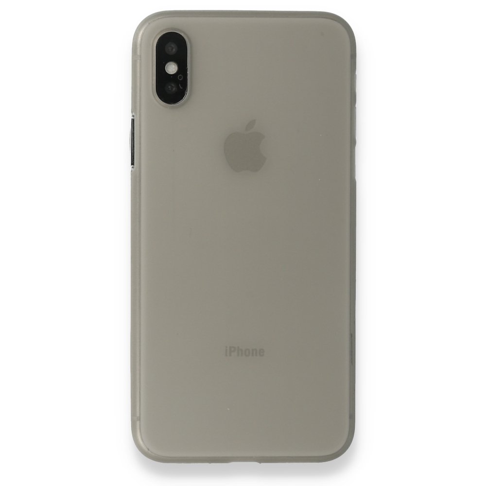  iPhone XS Max Kılıf PP Ultra İnce Kapak - Gri