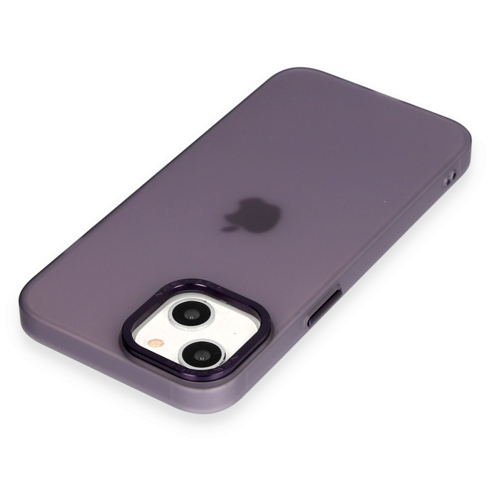  iPhone 15 Kılıf Modos Metal Kapak - Derin Mor