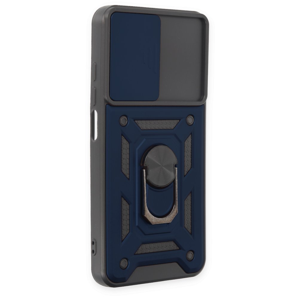 Redmi 9T Kılıf Pars Lens Yüzüklü Silikon - Lacivert