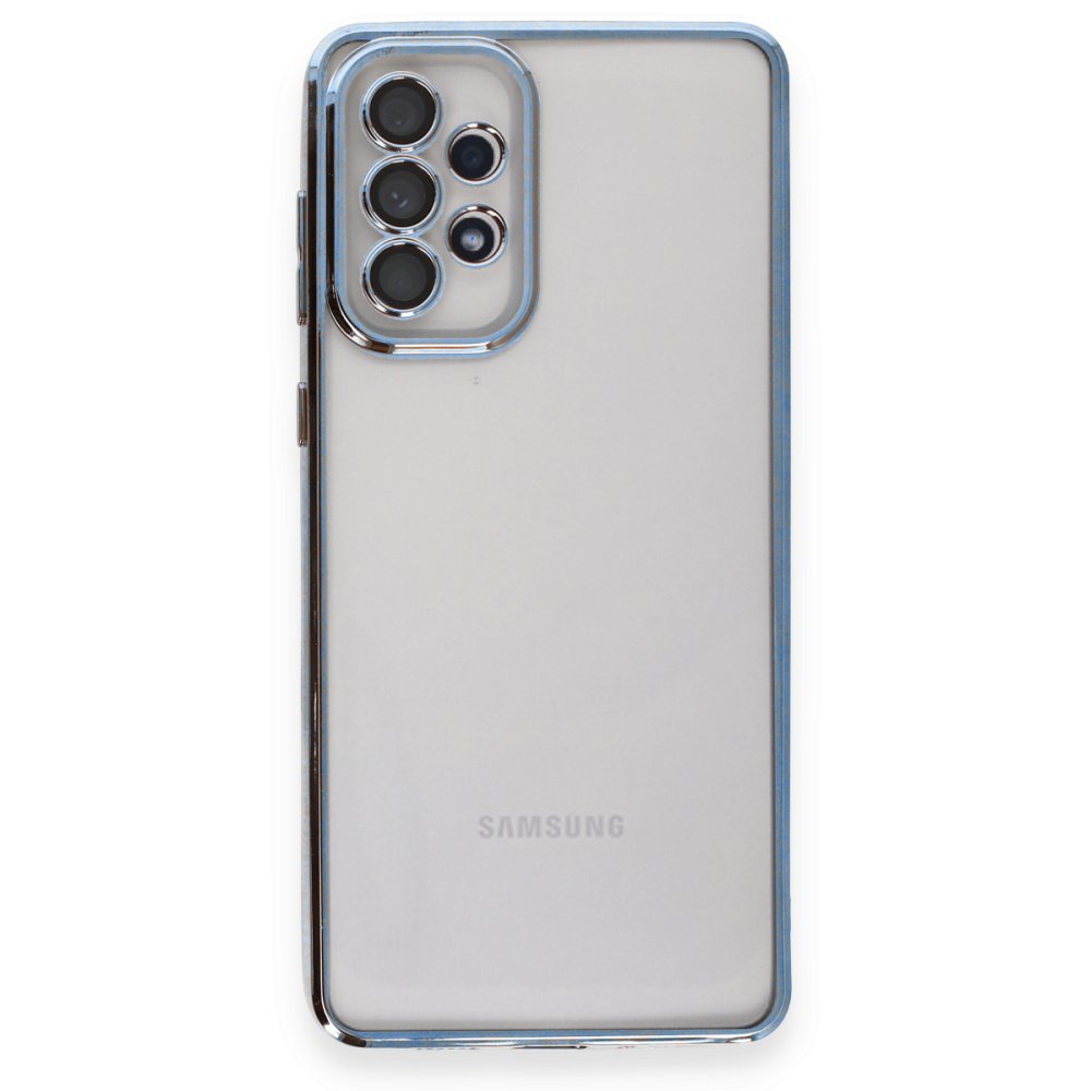  Samsung Galaxy A73 5G Kılıf Razer Lensli Silikon - Açık Mavi