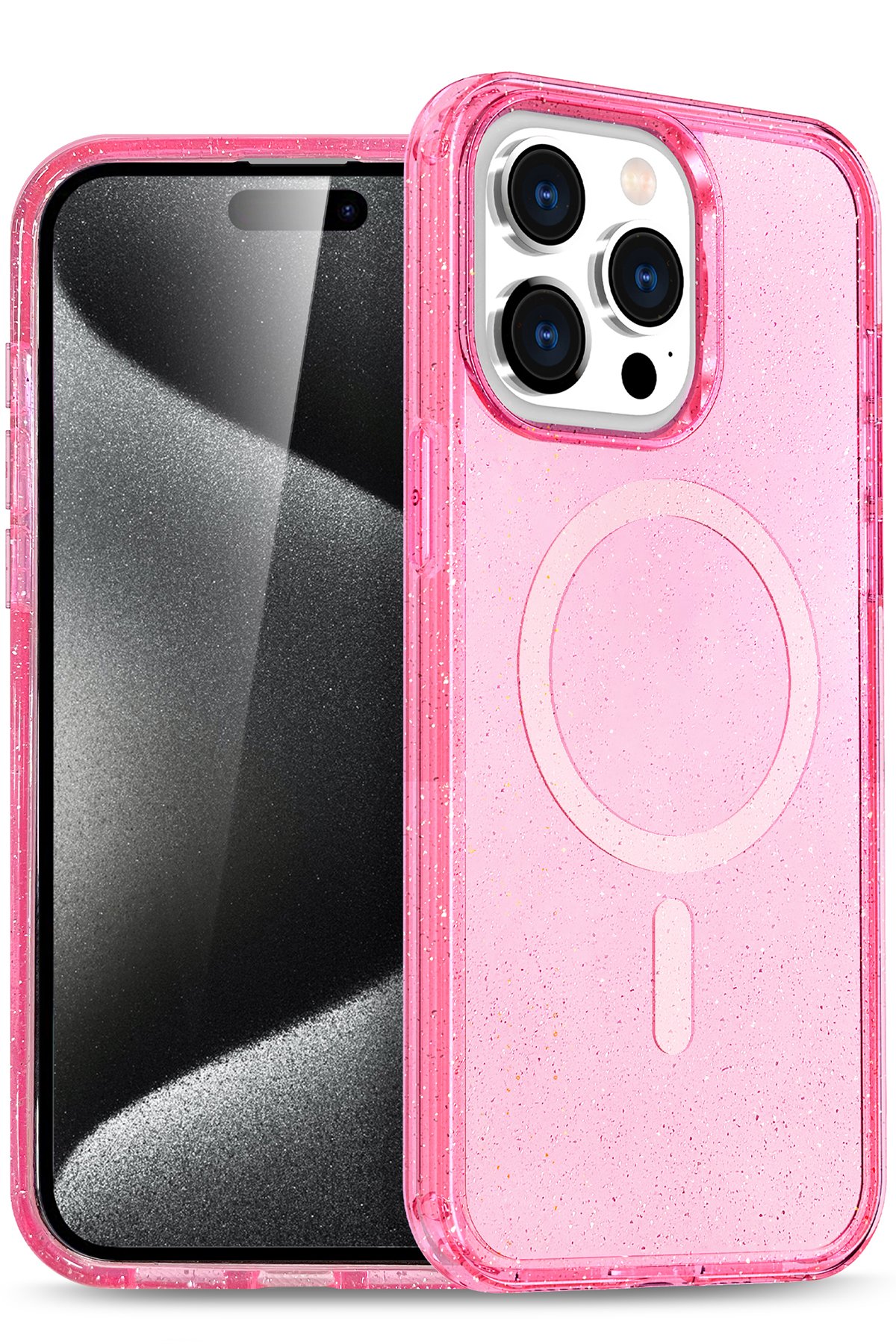  iPhone 16 Pro Kılıf Glow Magsafe Kapak - Pembe