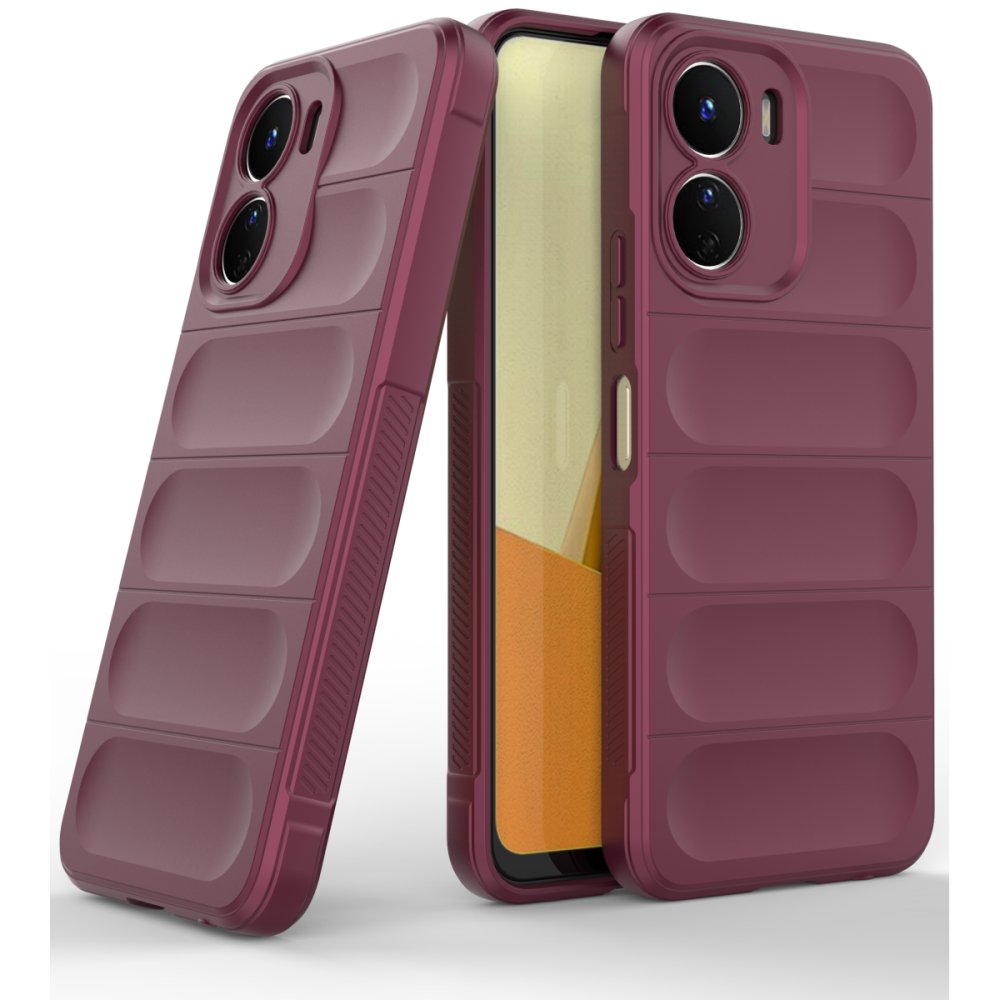 Vivo Y16 Kılıf Optimum Silikon - Bordo  Vivo Y16 Kılıf Optimum Silikon - Bordo
