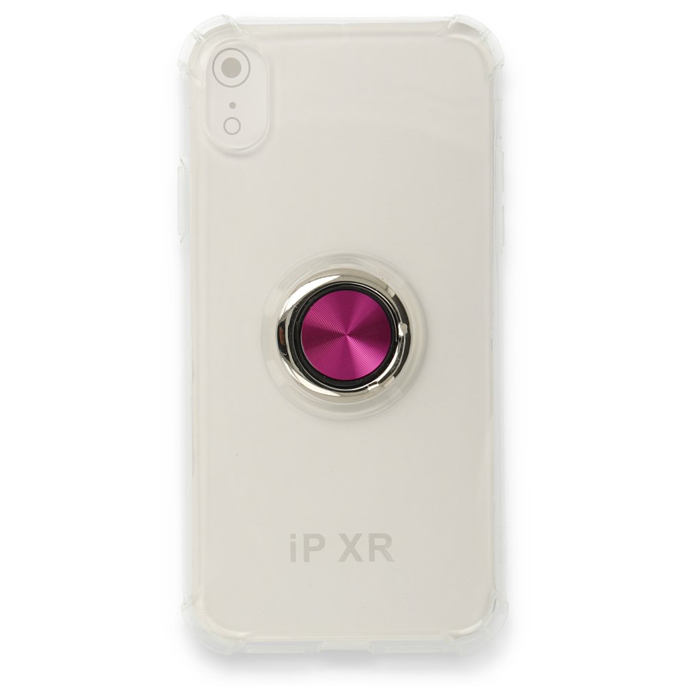iPhone XR Kılıf Gros Yüzüklü Silikon - Pembe iPhone XR Kılıf Gros Yüzüklü Silikon - Pembe